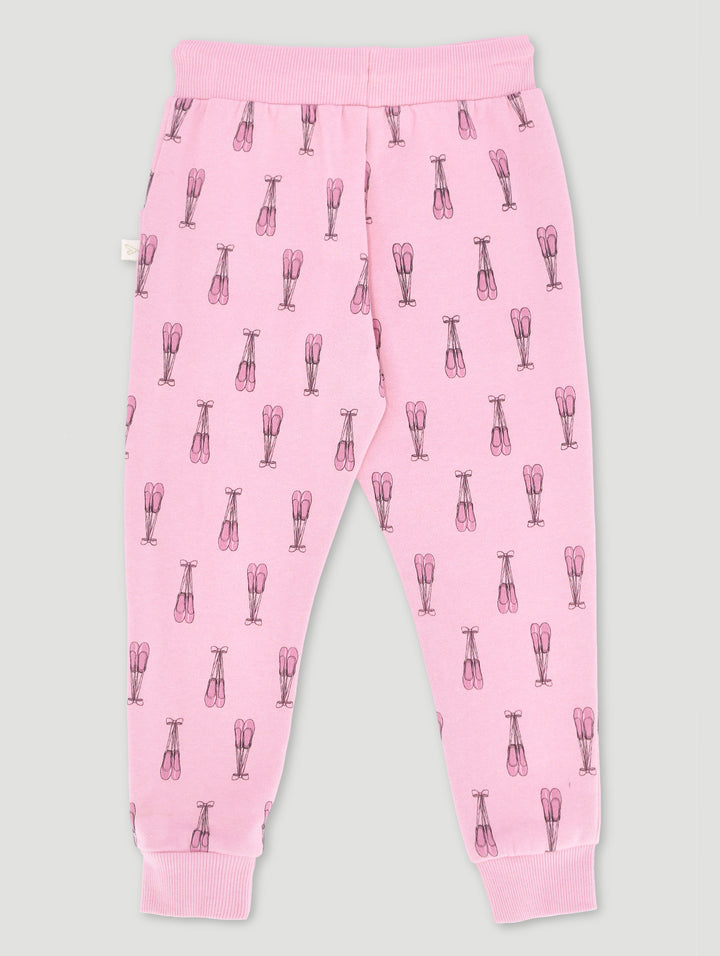 Pre-Girls Ballet Shoes Print Jogger - Pink