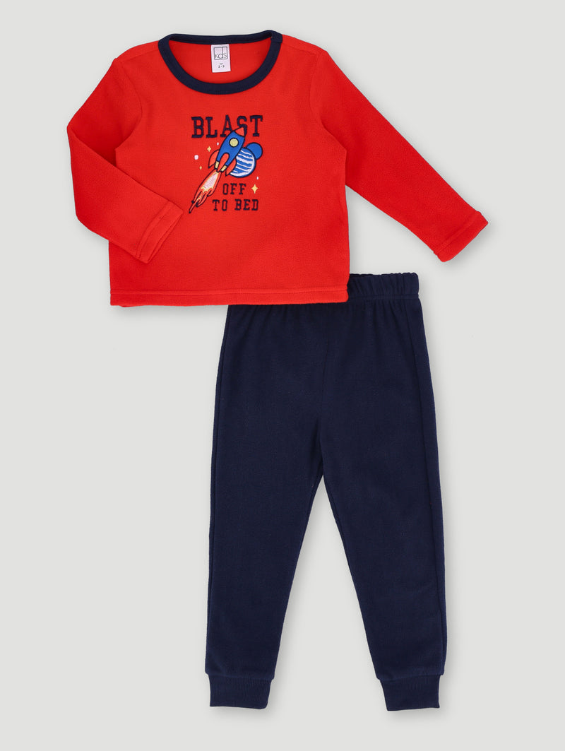 Boys Blast Off To Bed Sleep Set - Red