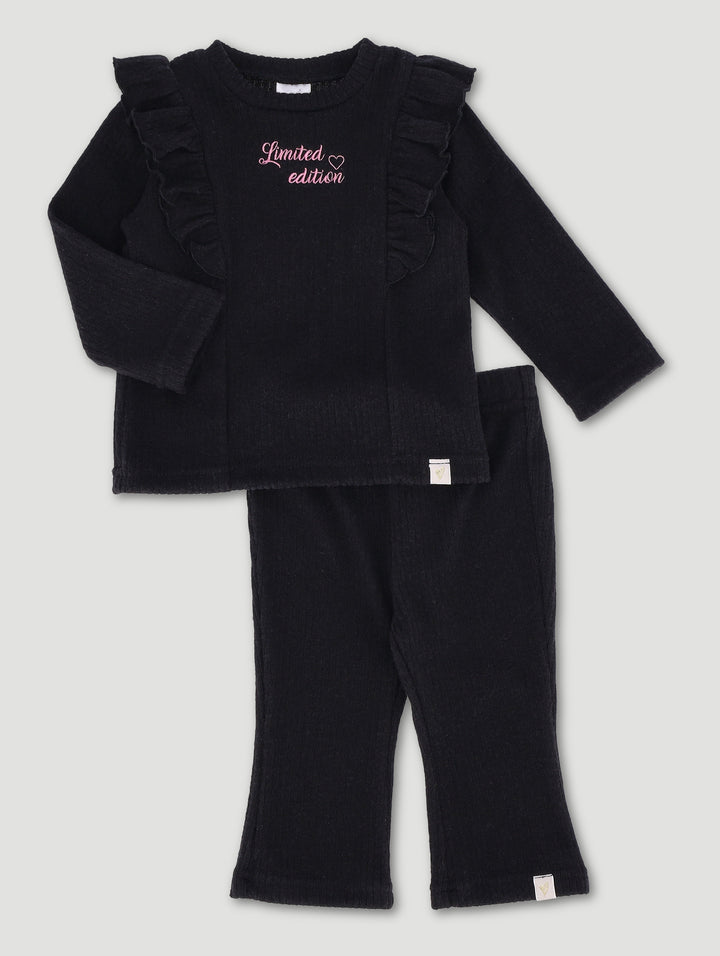 Baby Girls  Limited Edition Brushed Rib Set - Black