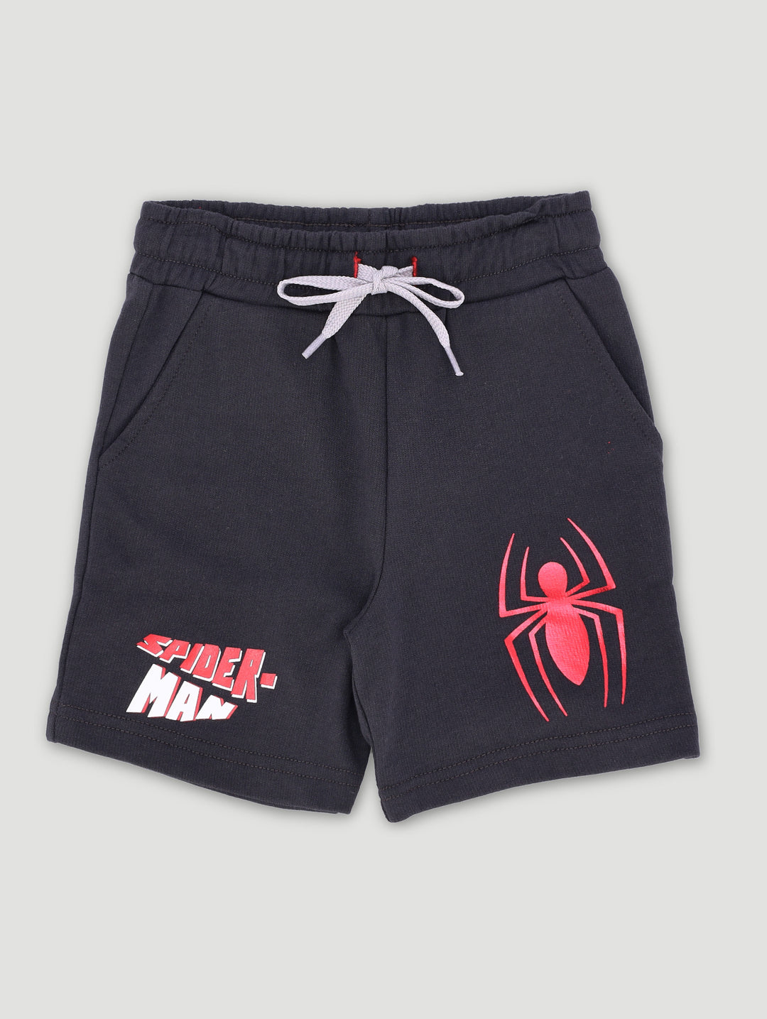 Pre-Boys Spiderman Foil Short - Charcoal