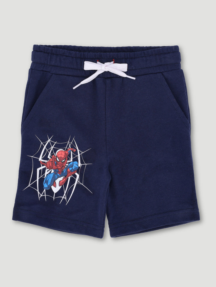 Pre-Boys Spiderman Printed Short - Navy