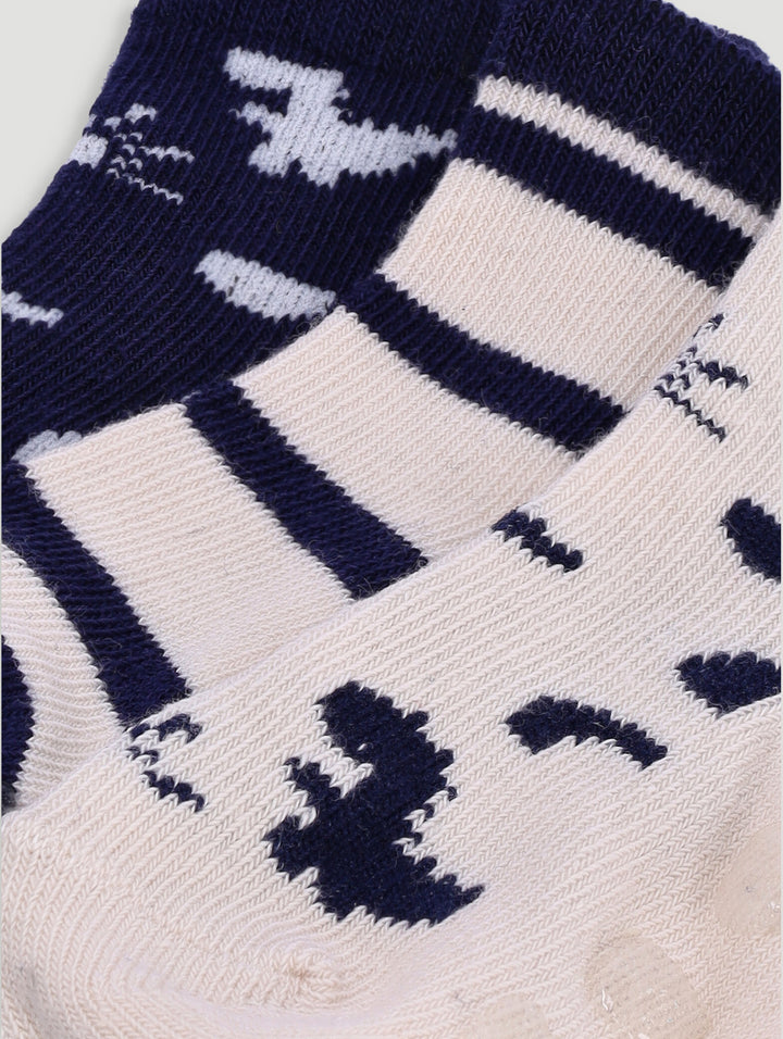 Baby Boys 3 Pack Dino Cotton Socks - Multi