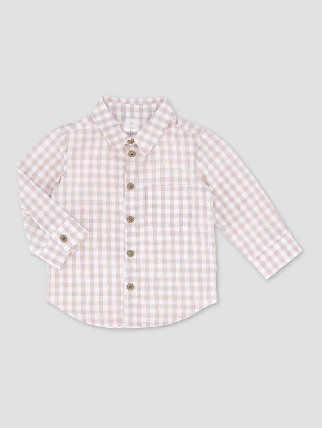 Baby Boys Flannel Shirt Stone – Edgars - Main Image