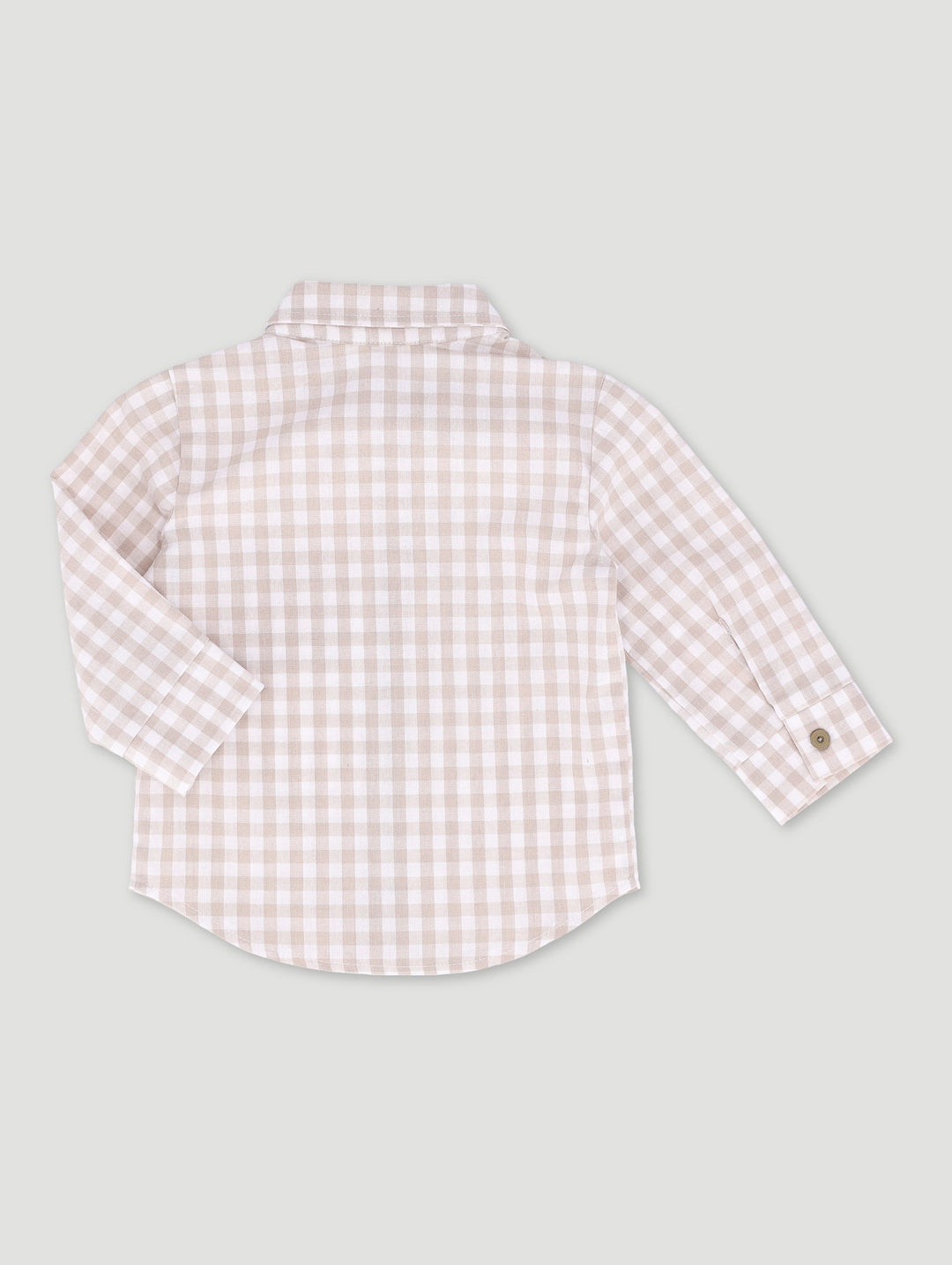 Baby Boys Flannel Shirt - Stone