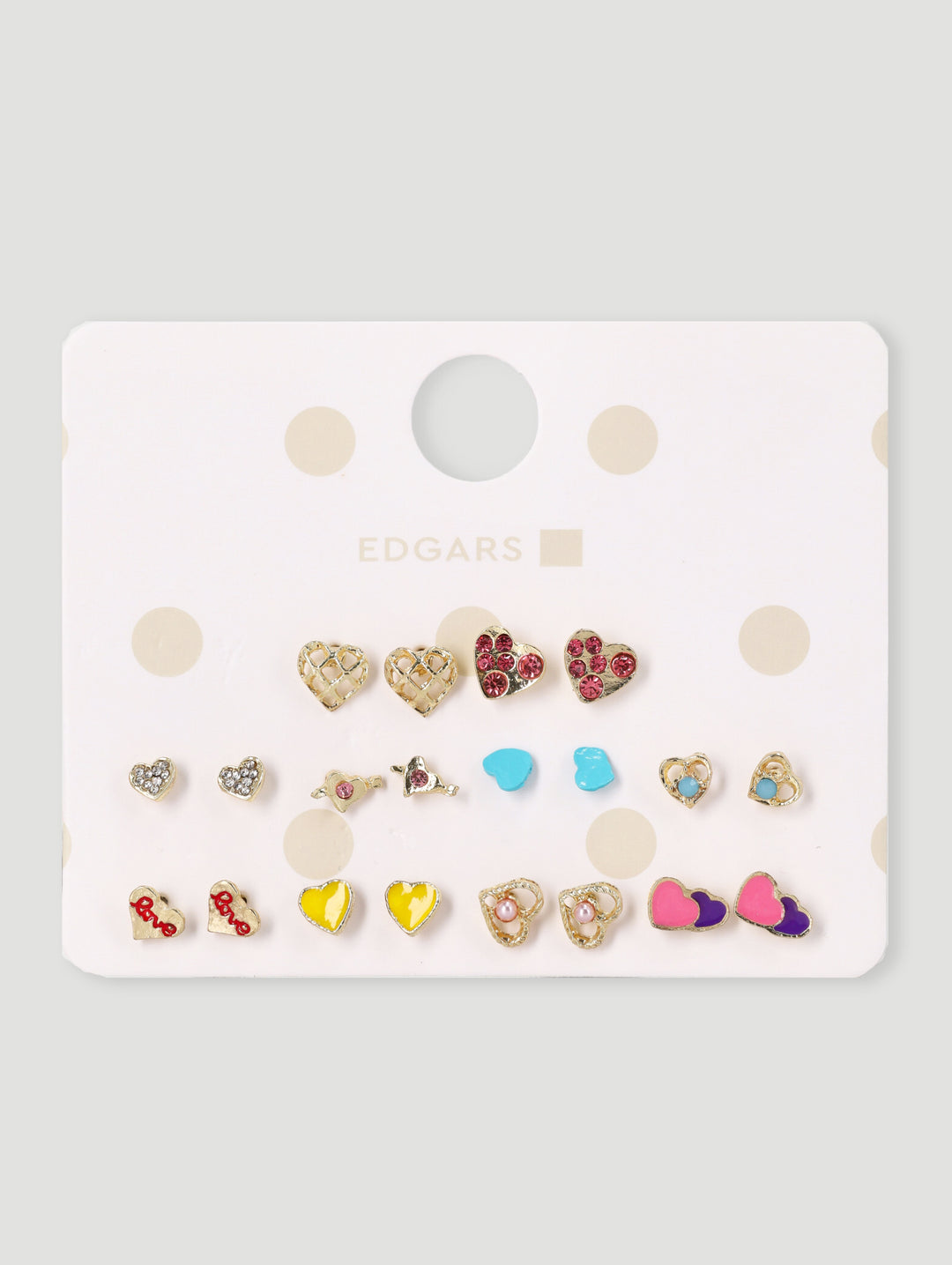Pre-Girls 10 Pack Studs Earrings
