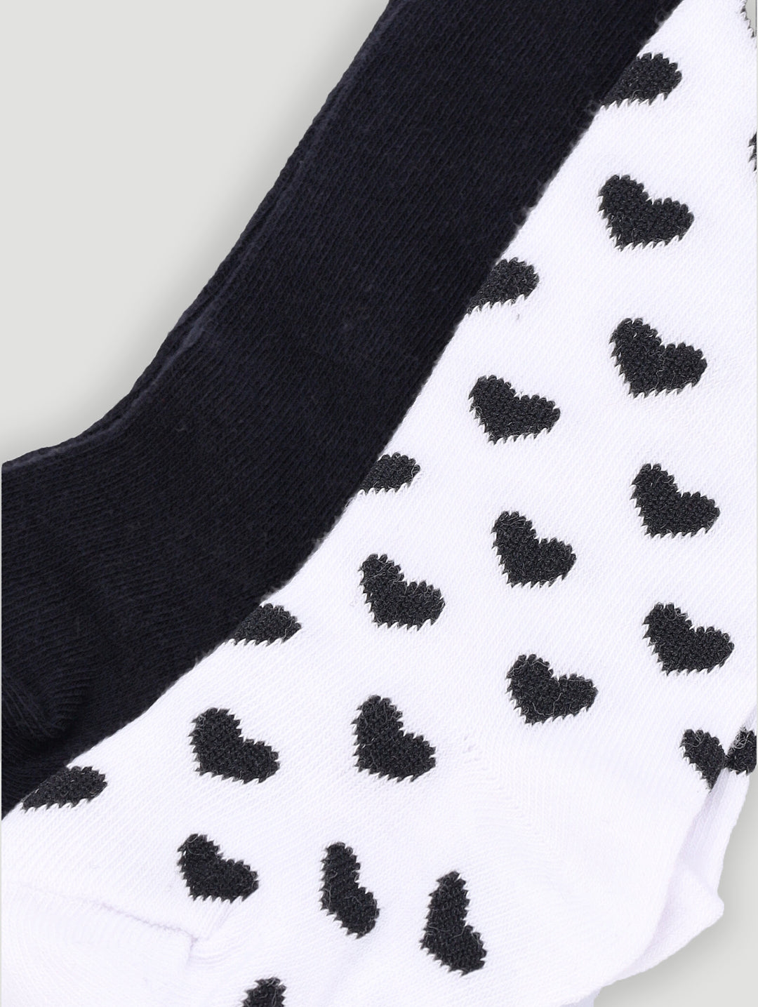 Baby Girls 2 Pack Stocking - White/Black