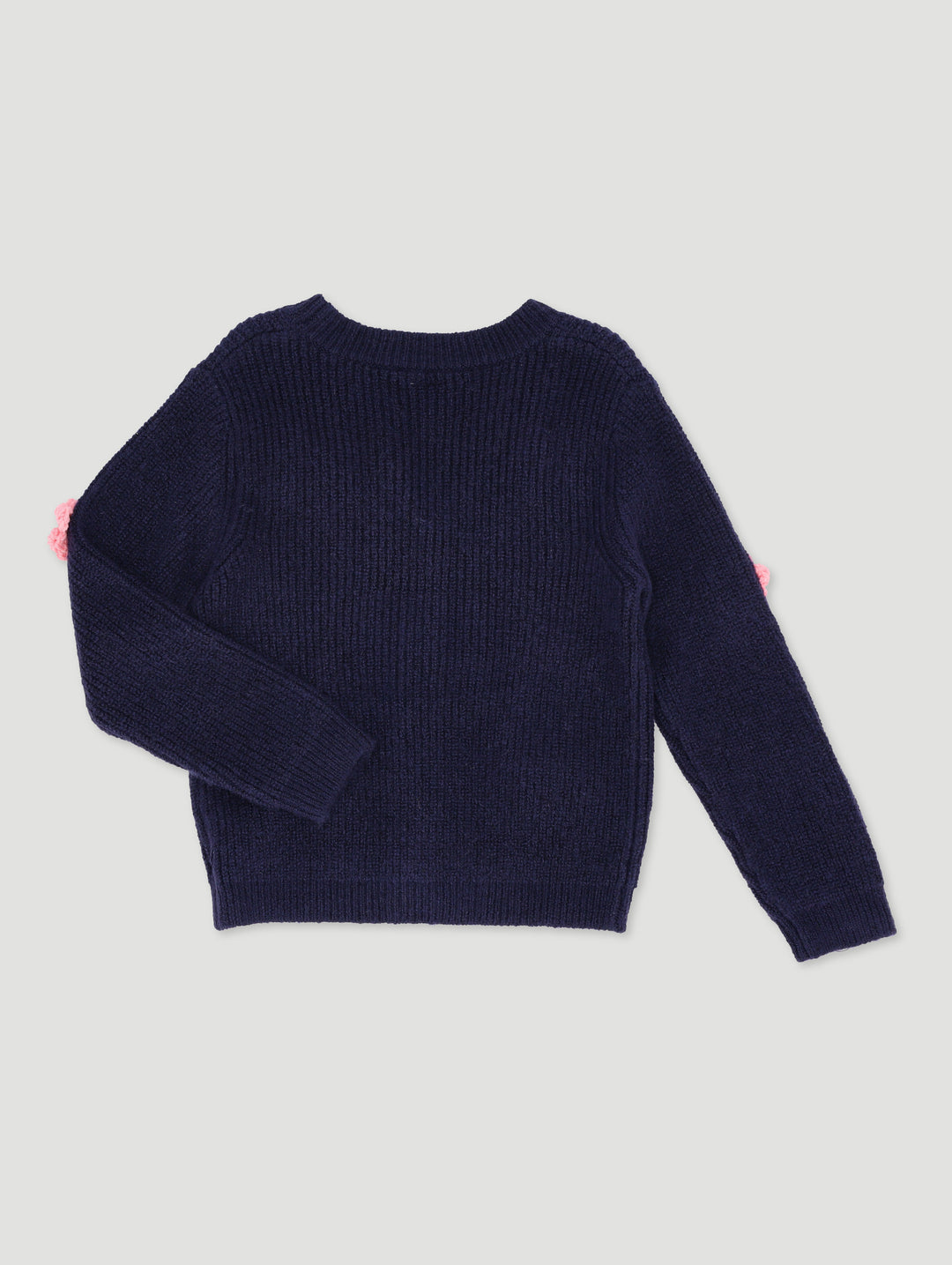 Pre-Girls Flower Cardigan - Navy