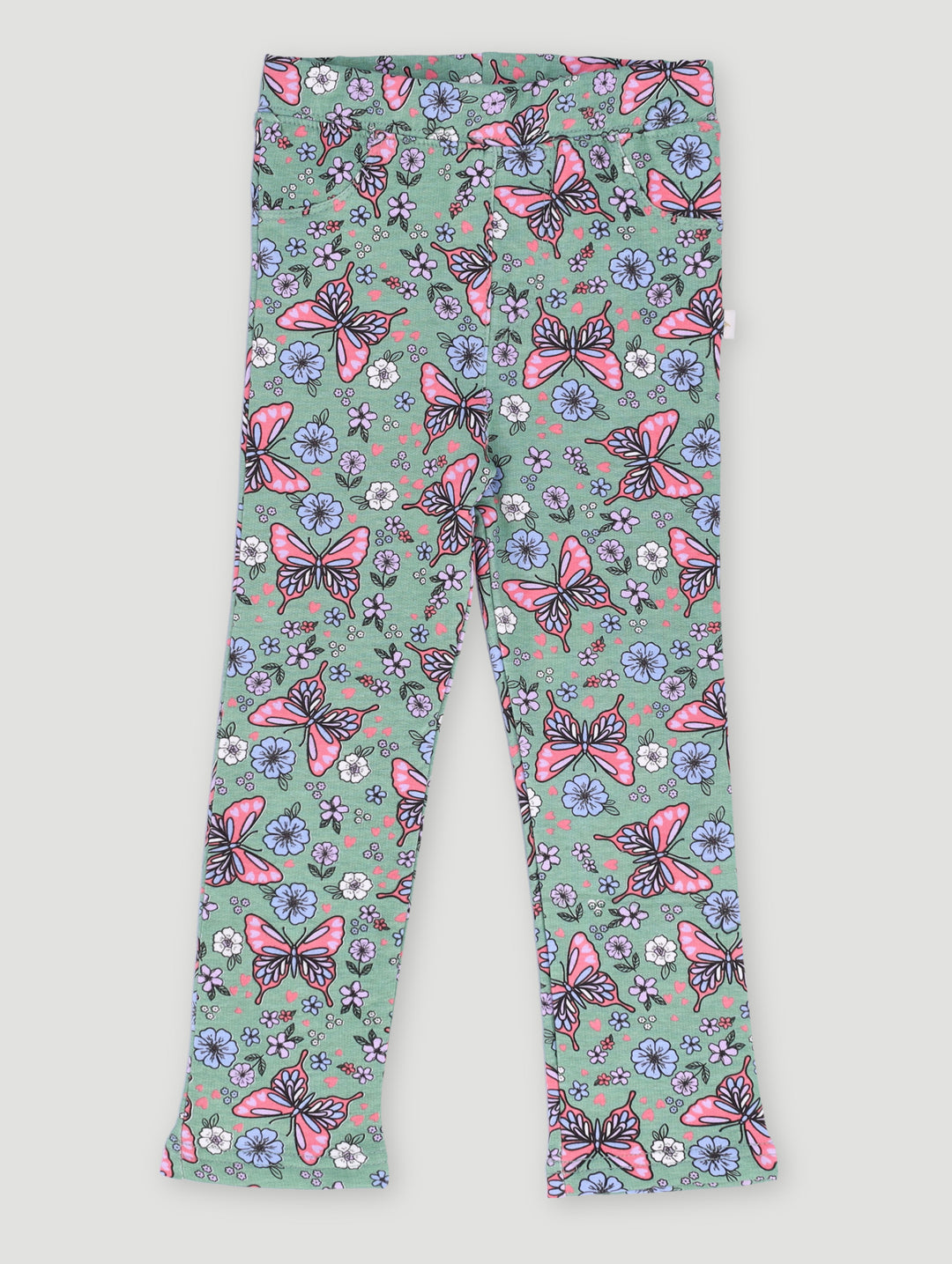 Pre-Girls Brushed Fleece Print Flare Leg Pants