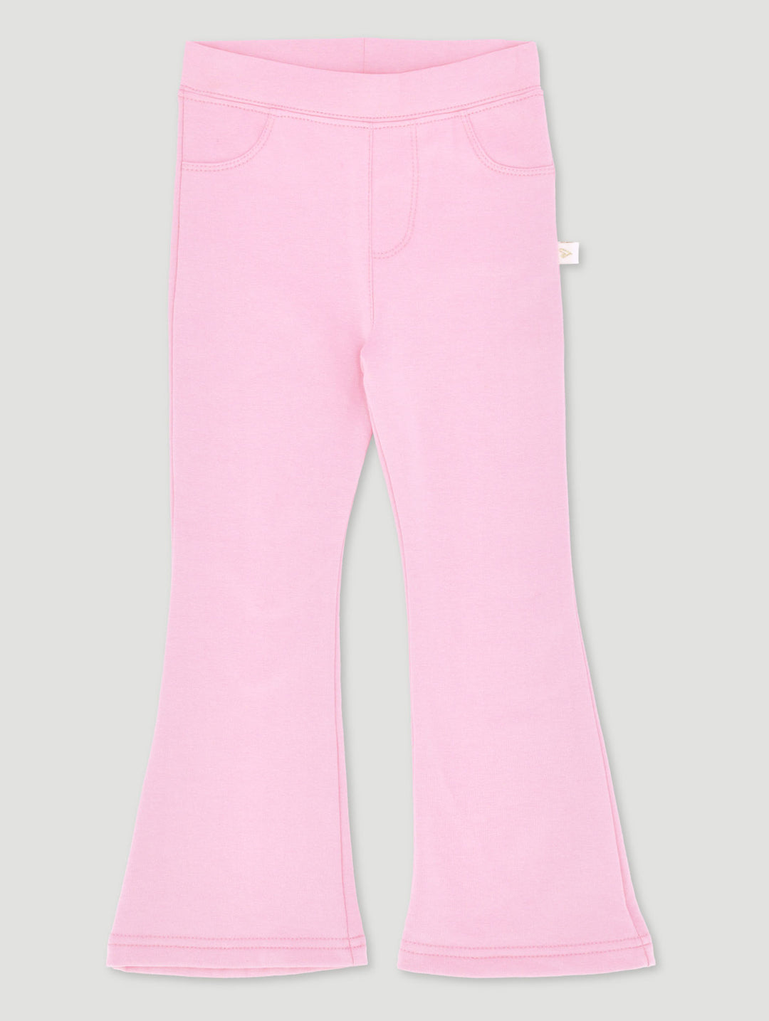 Pre-Girls Brushed Fleece Plain Flare Leg Pants - Pink