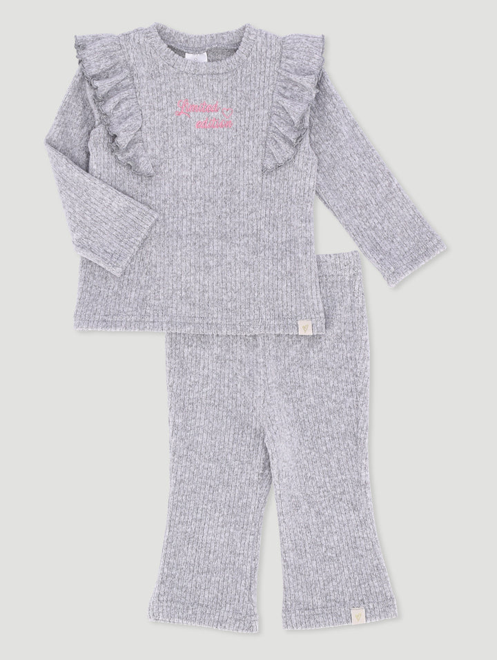 Baby Girls Limited Edition Brushed Rib Legging Set - Grey