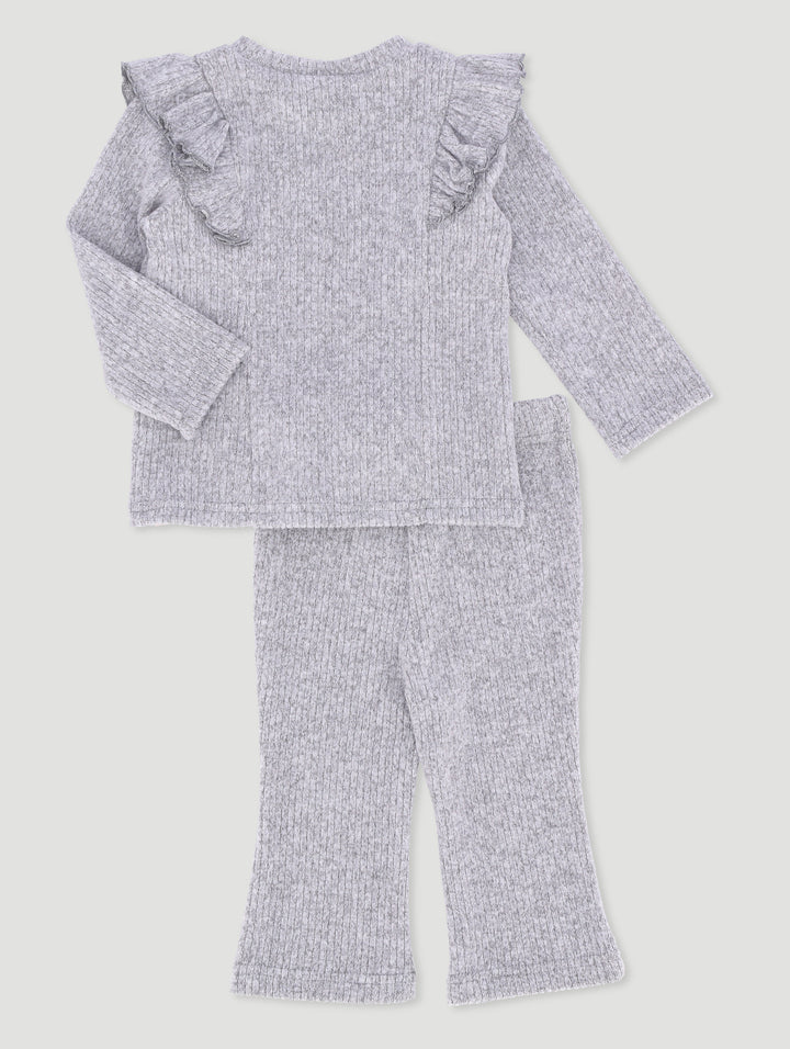 Baby Girls Limited Edition Brushed Rib Legging Set - Grey