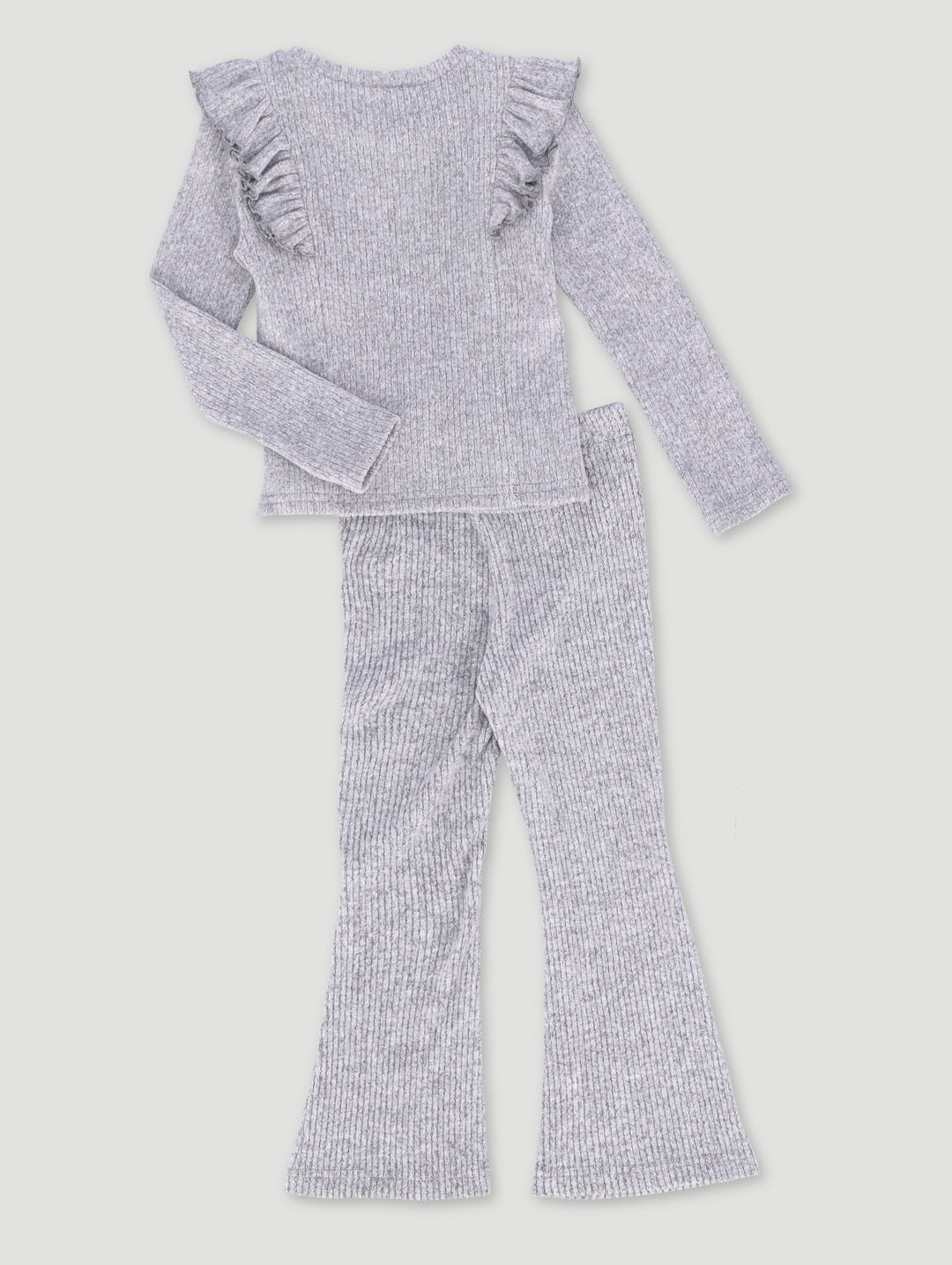 Pre-Girls Unbrushed Rib Set - Grey