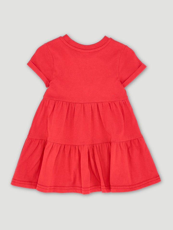 Baby Girls Statement Knit Dress - Red