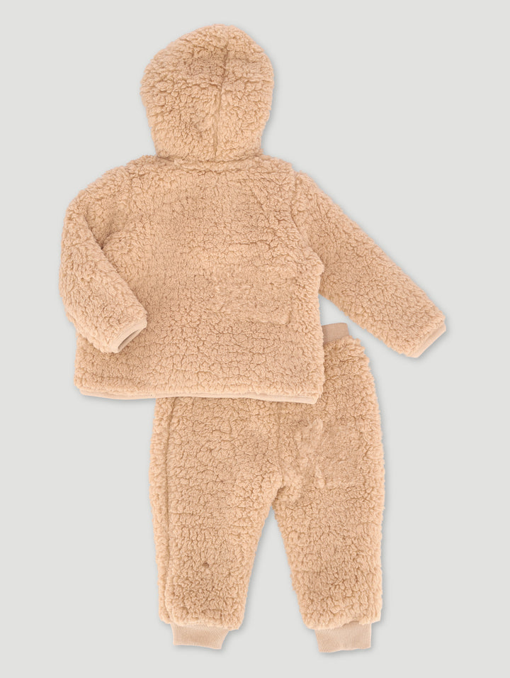 Baby Girls Sherpa Set - Tan