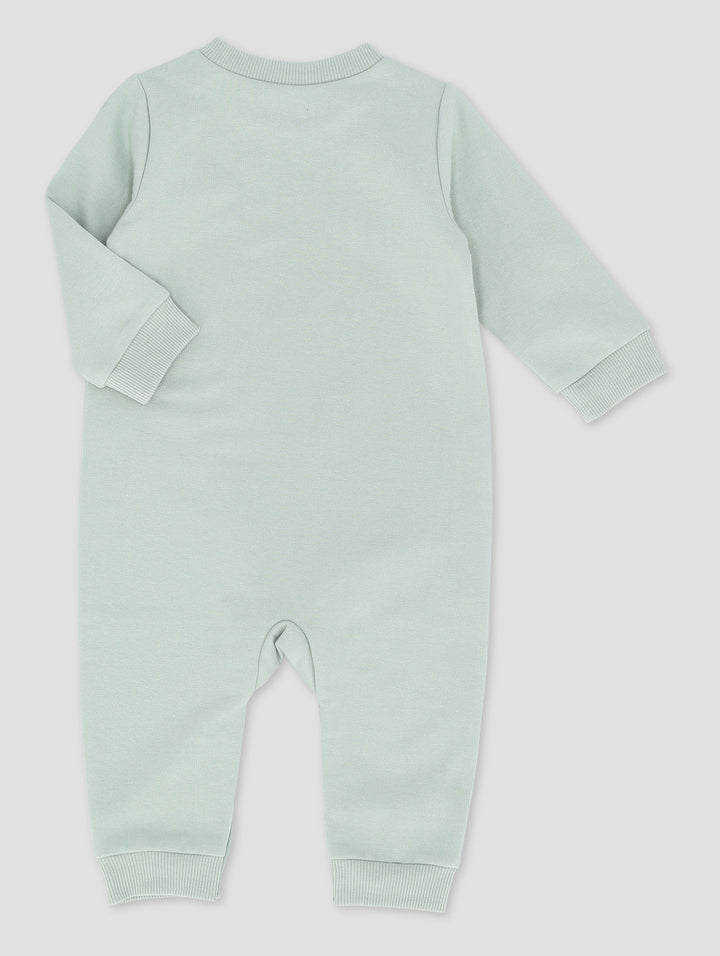 Baby Girls I Love You Mum Sleepsuit - Sage