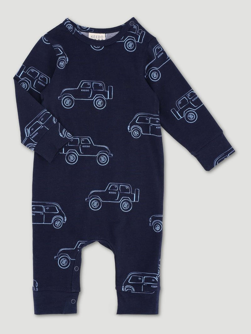 Keedo Baby Boys Cars Printed Babygrow