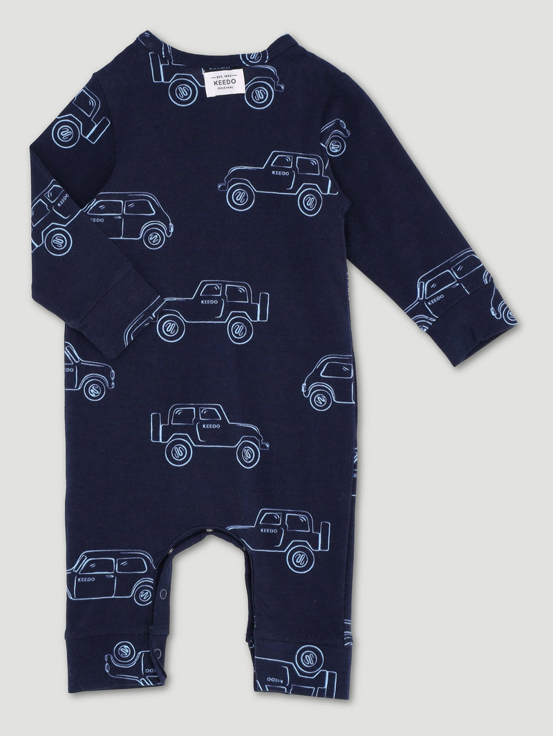 Keedo Baby Boys Cars Printed Babygrow