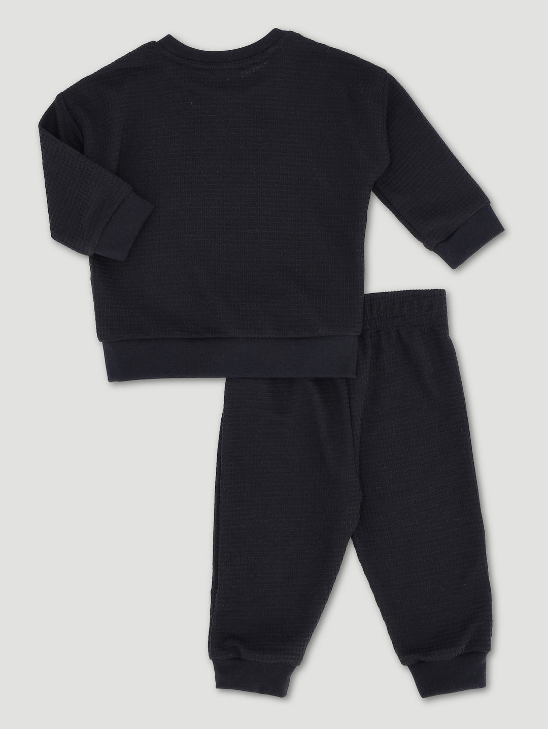 Baby Boys Cut & Sew Embroidered Set - Black