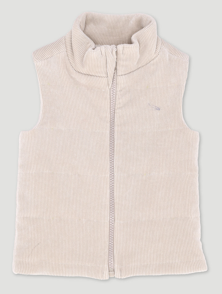 Baby Boys Sleeveless Jacket - Light Stone