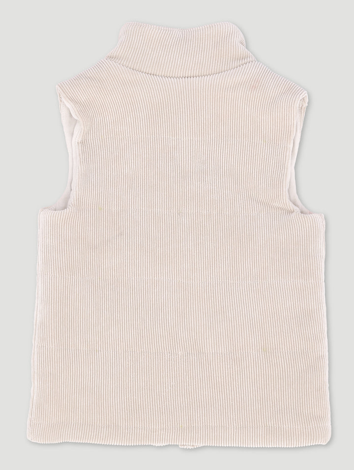 Baby Boys Sleeveless Jacket - Light Stone