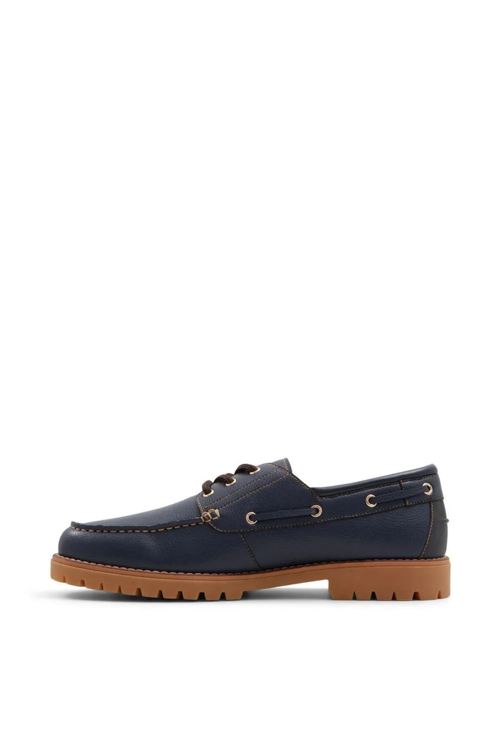 Renzo Cleated Moccasin Slip In Loafer - Navy