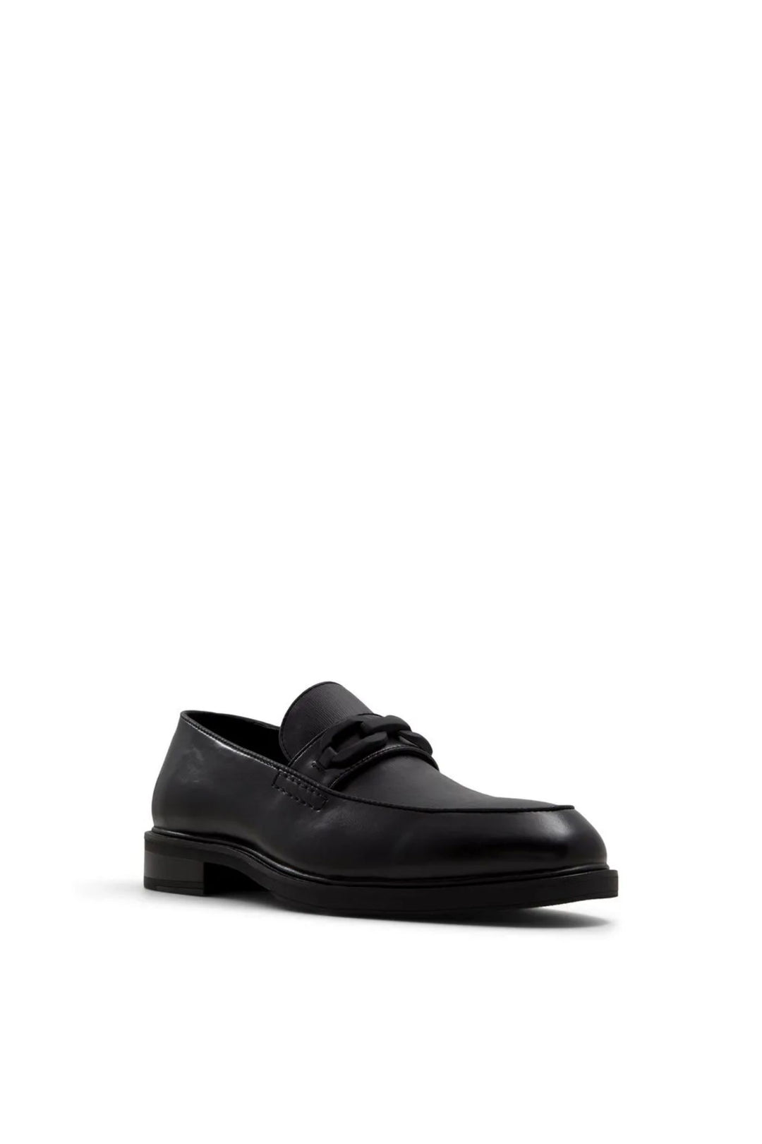 Hatton Metal Trim Heeled Slip In Loafer - Black