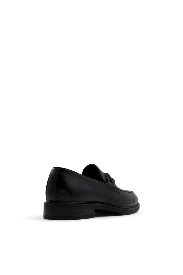 Hatton Metal Trim Heeled Slip In Loafer - Black