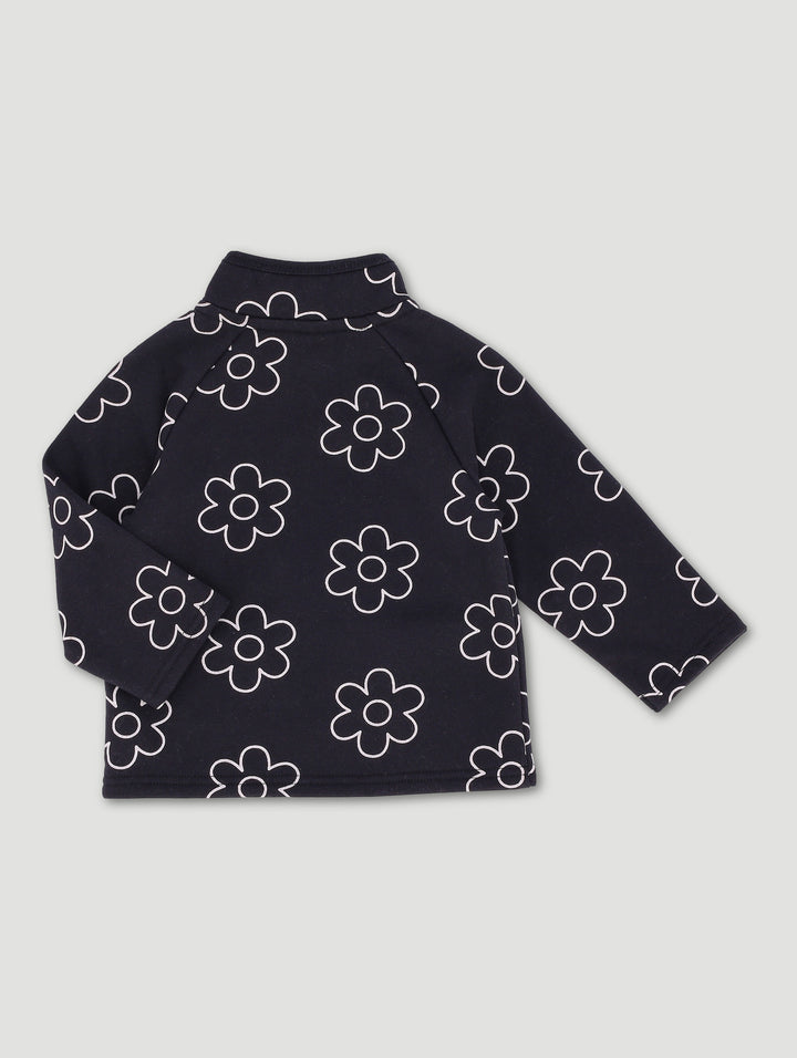 Baby Girls Lined Fleece Pocket Jacket - Black