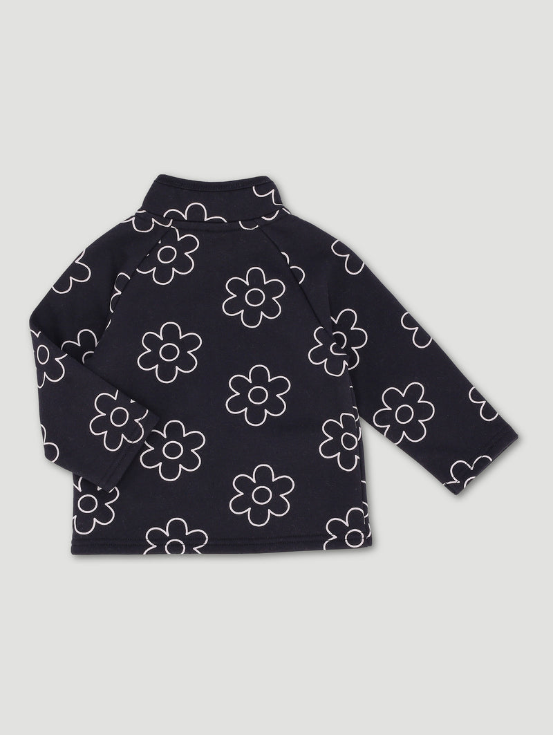 Baby Girls Lined Fleece Pocket Jacket - Black