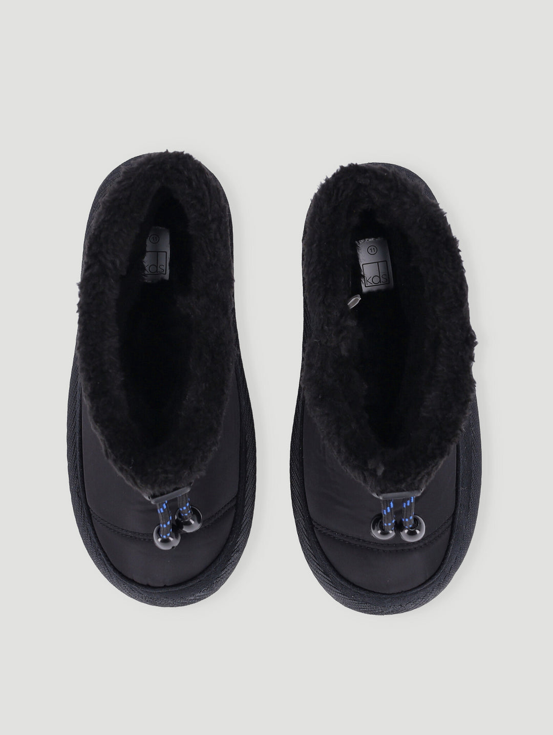 Pre-Boys Quitled Slipper Boot - Black