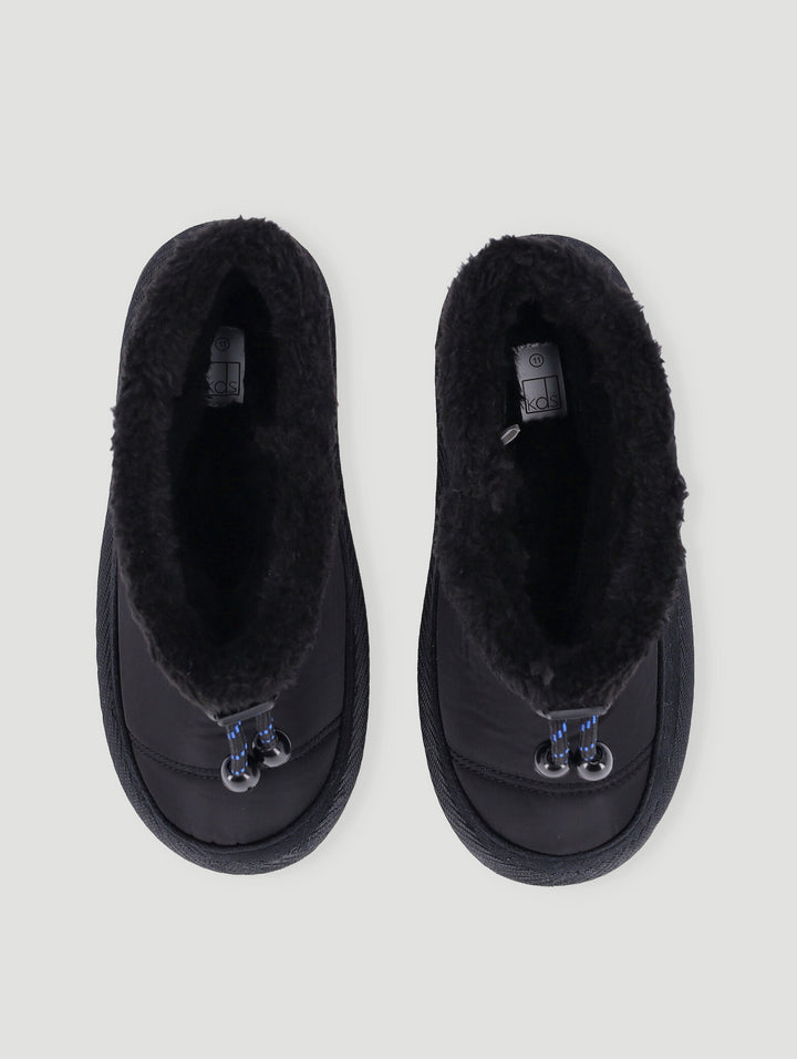 Pre-Boys Quitled Slipper Boot - Black