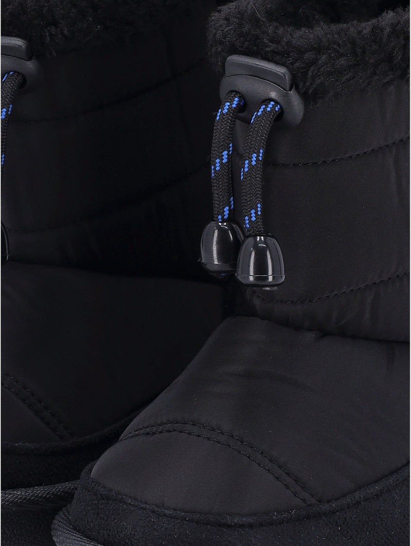 Pre-Boys Quitled Slipper Boot - Black
