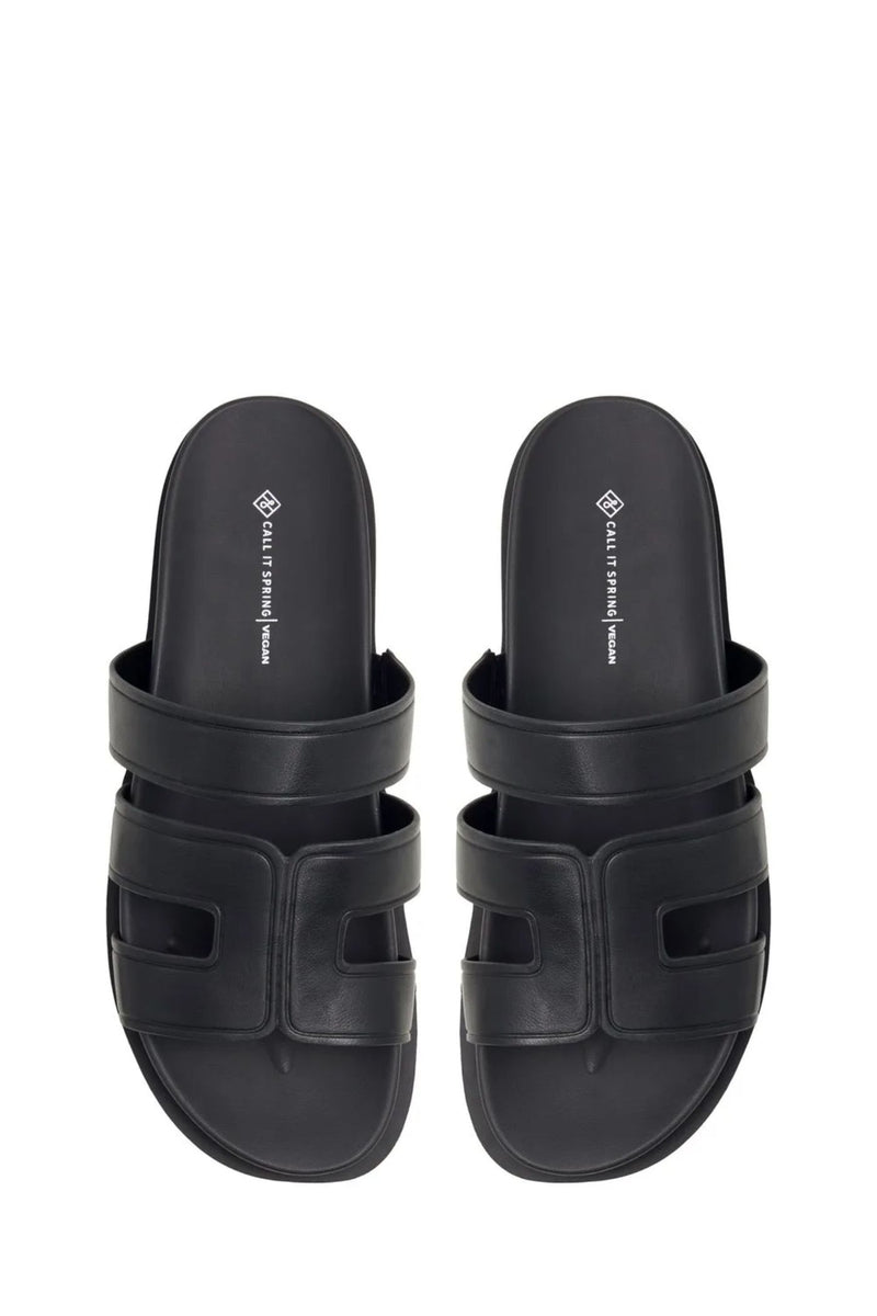 Casablanca Push In Multi Strap Sandal - Black
