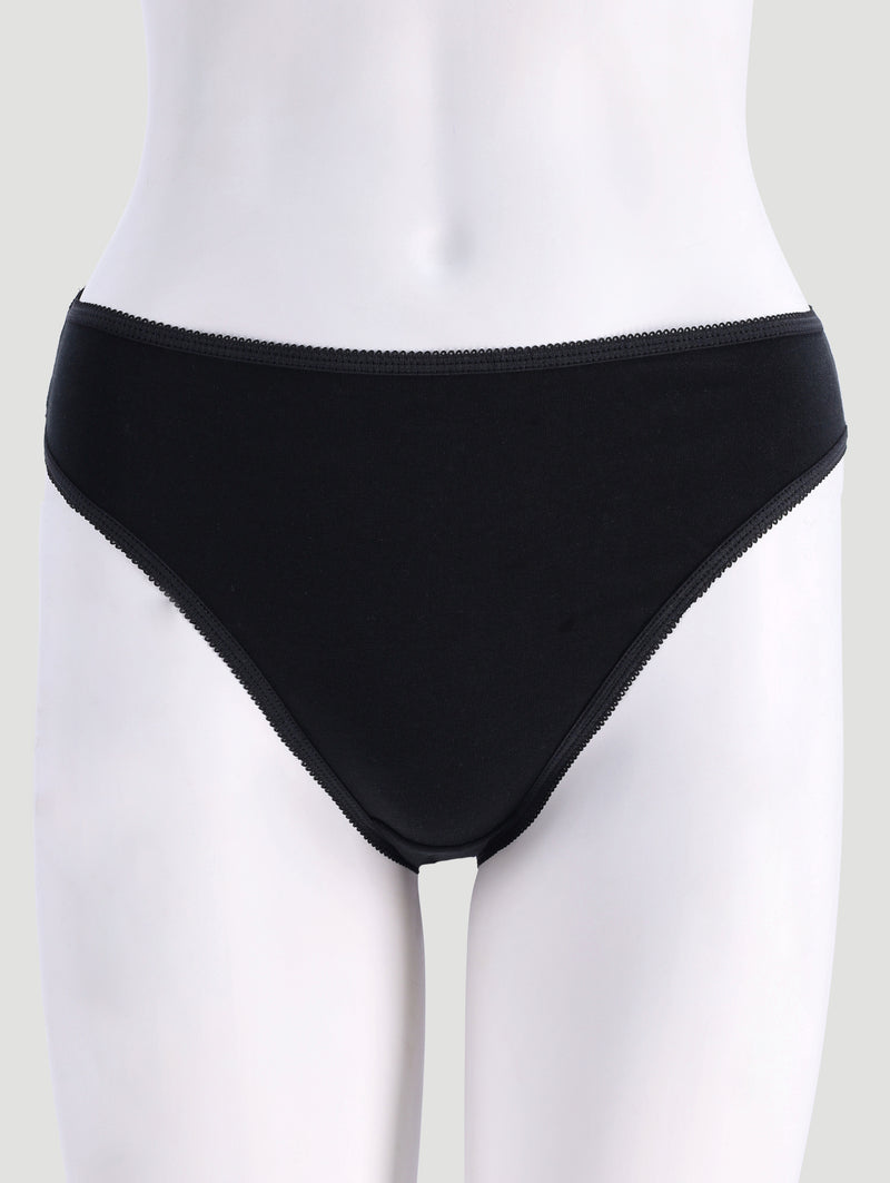 5 Pack Cotton Stretch Hi-Cut Panties