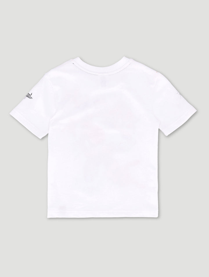 Pre-Boys Spiderman Graffiti Fleece Top - White