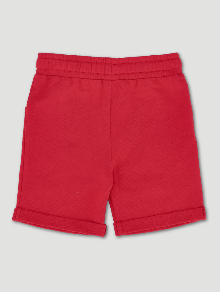 Pre-Boys Mickey Fleece Short - Red