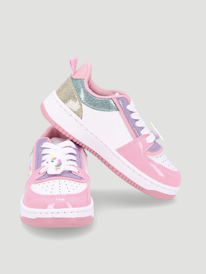 Pre-Girls Glitter Court Sneaker - Multi