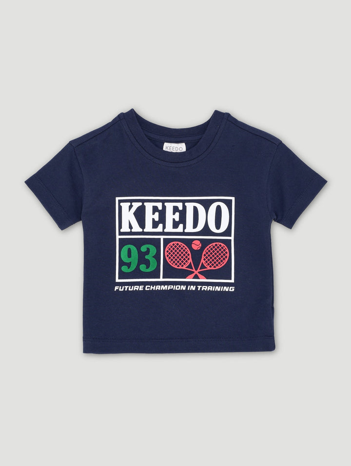 Keedo Baby Boys Racket Short Sleeve Fashion Tee
