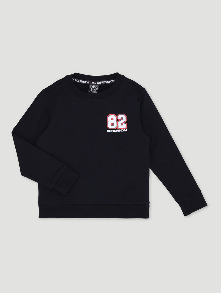 Pre-Boys Street Rebel Crew Top - Black