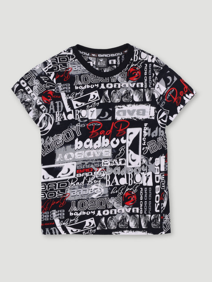 Pre-Boys Graffiti Print Tee - Multi