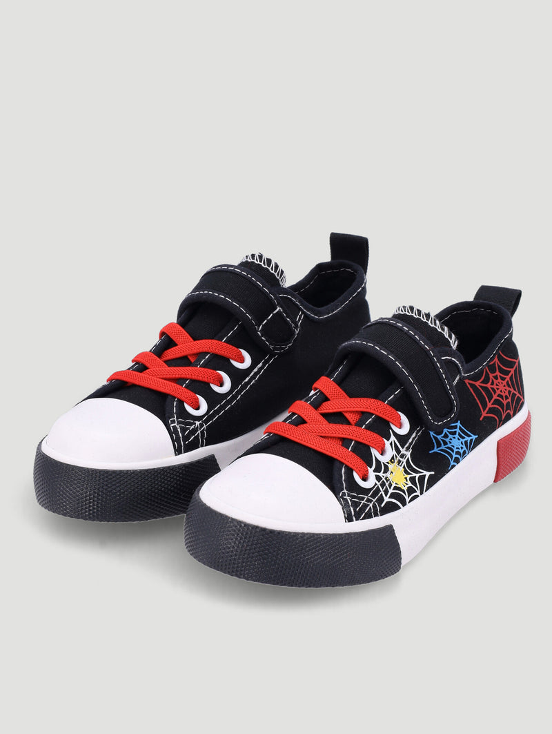 Pre-Boys Canvas Web Sneaker - Black