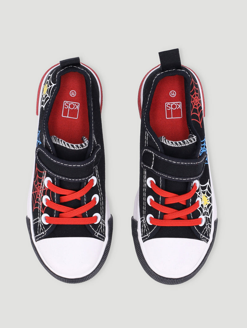 Pre-Boys Canvas Web Sneaker - Black
