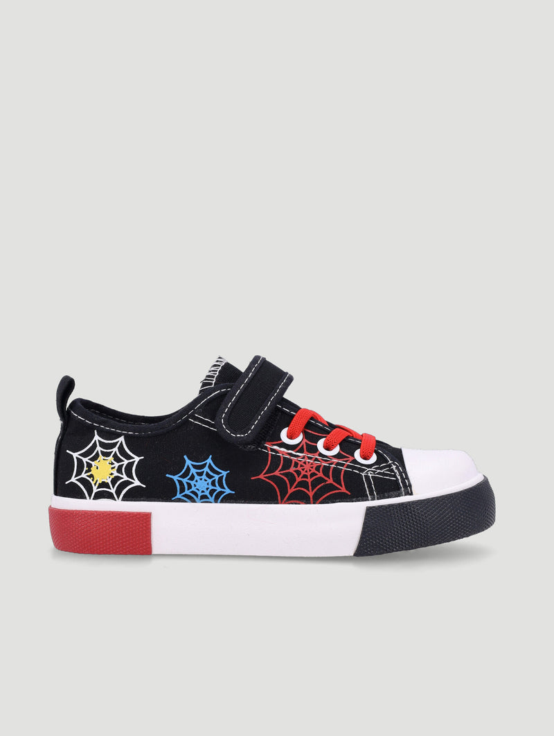 Pre-Boys Canvas Web Sneaker - Black