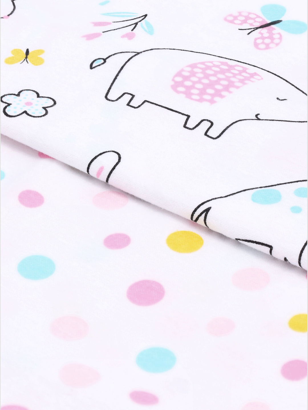 Baby Girls 2 Pack Bunny & Friends/Polka Dots Receiver - Pink