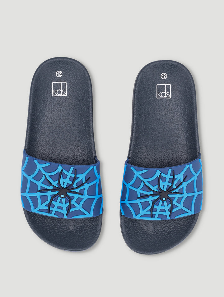 Pre-Boys Web Rubber Slide - Blue