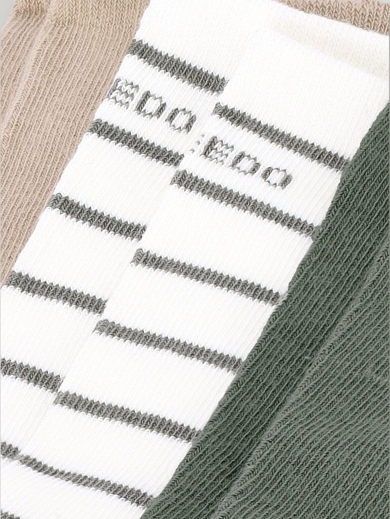 Keedo 3 Pack Boys Plain Cotton Sock