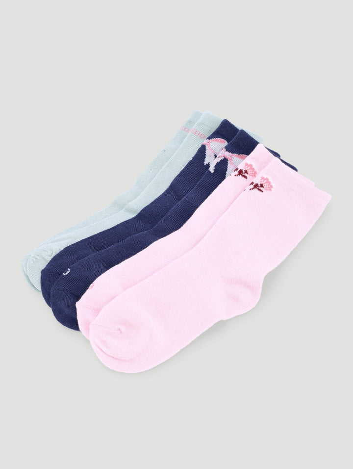 Keedo 3 Pack Girls Bow Cotton Sock