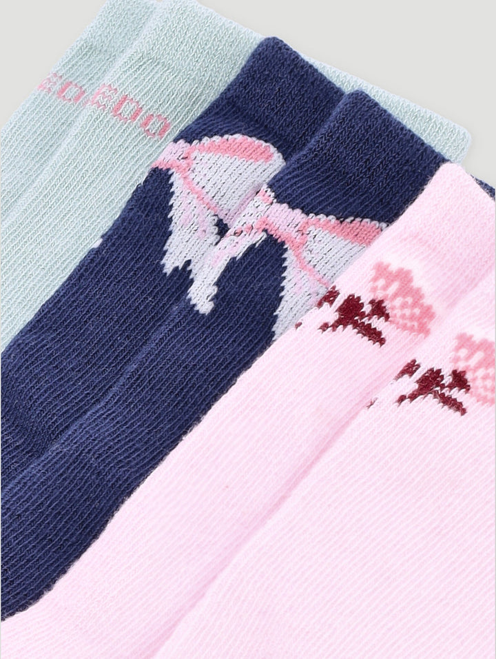 Keedo 3 Pack Girls Bow Cotton Sock