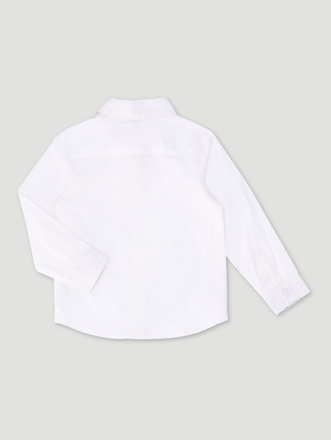 Pre-Boys Long Sleeve Contrast Formal Shirt - White