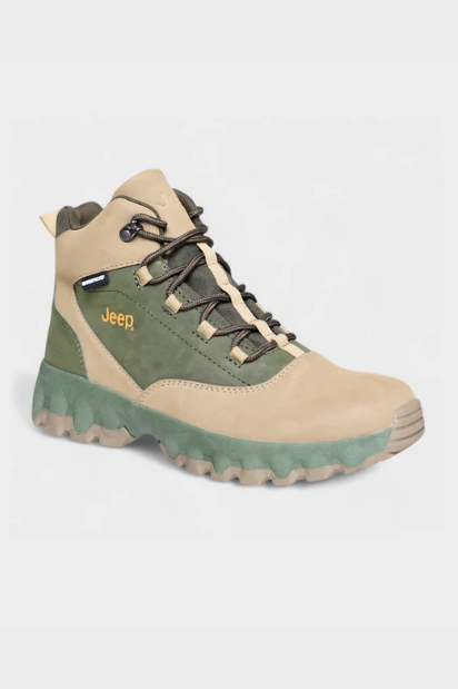 Leather Gladiator Boot - Olive